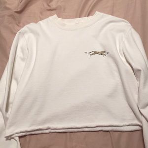 Brandy Melville white cheetah pullover